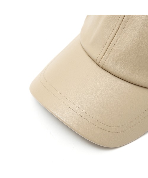 Ruben（ルーベン）の「【RUBEN】フェイクレザーキャップ / ユニセックス / オールシーズン / RUS-6296（キャップ・レディース・ベージュ/ブラウン/ブラック・フリー）」の6枚目の写真