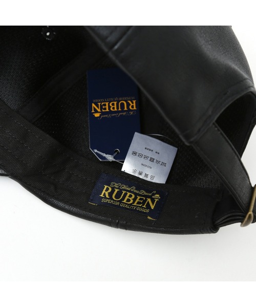Ruben（ルーベン）の「【RUBEN】フェイクレザーキャップ / ユニセックス / オールシーズン / RUS-6296（キャップ・レディース・ベージュ/ブラウン/ブラック・フリー）」の13枚目の写真
