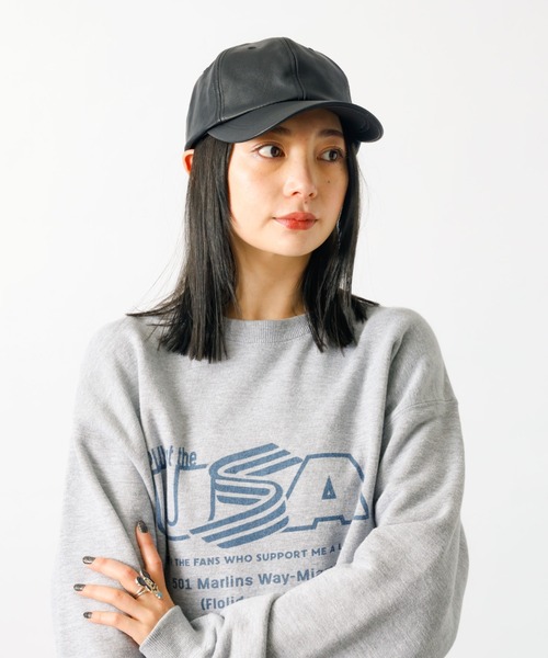 Ruben（ルーベン）の「【RUBEN】フェイクレザーキャップ / ユニセックス / オールシーズン / RUS-6296（キャップ・レディース・ベージュ/ブラウン/ブラック・フリー）」の18枚目の写真