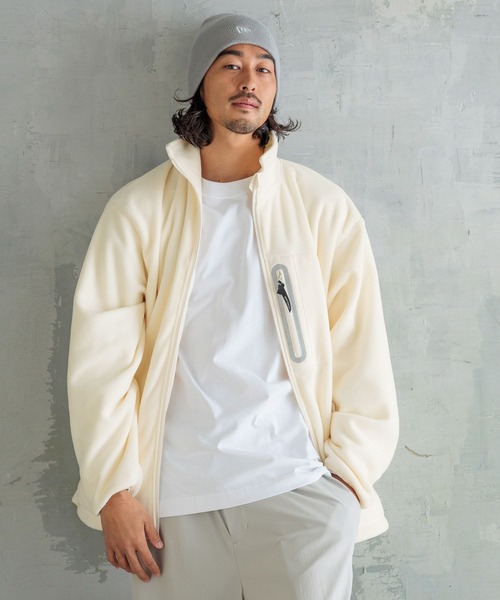 HEREIAM（ヘレイアム）の「【HEREIAM MEN】コントラストフリースZIP（その他アウター・メンズ・ブラック/アイボリー・LARGE/MEDIUM）」の6枚目の写真