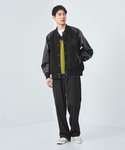 green label relaxing(グリーンレーベルリラクシング)の「【WEB限定】<GLR or>ワイド テーパード パンツ(その他パンツ・メンズ・ブラック/ダークブラウン・M/L)」の4枚目の写真