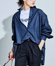 Live in comfort（リブインコンフォート）の「リブ　イン　コンフォート　今っぽいゆるっと感がおしゃれな　オーバーサイズシャツ（シャツ/ブラウス）」