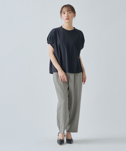 WHYTO.(ホワイト)の「「WHYTO. / ホワイト」 DROP FRENCH SLEEVES TEE(Tシャツ/カットソー・レディース・ブラック/グレイッシュベージュ/オフホワイト・36/38)」の18枚目の写真