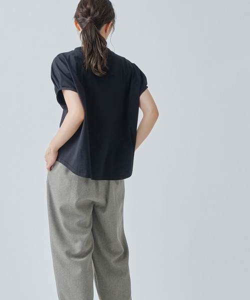 WHYTO.(ホワイト)の「「WHYTO. / ホワイト」 DROP FRENCH SLEEVES TEE(Tシャツ/カットソー・レディース・ブラック/グレイッシュベージュ/オフホワイト・36/38)」の20枚目の写真