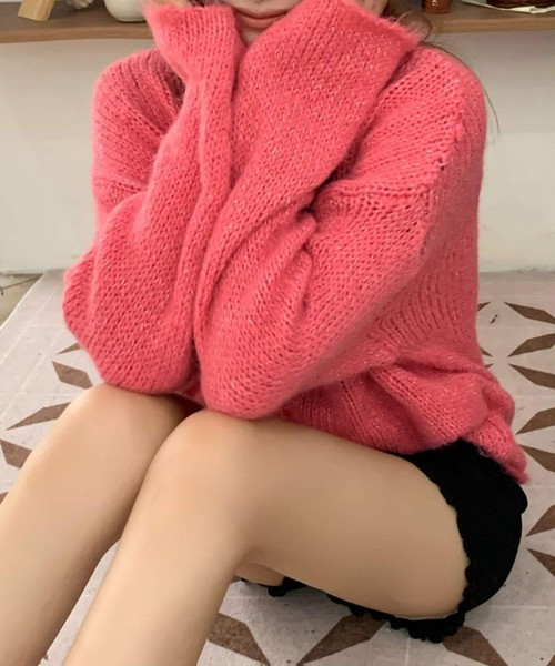 微起毛カラーニットトップス（ニット/セーター）｜leune（ルネ）の