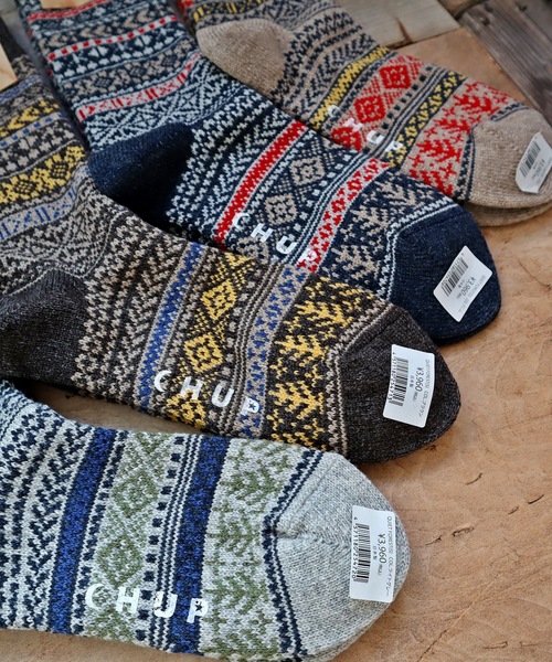 CHUP（チュプ）の「CHUP(チュプ) "QUIET FOREST(クワイエットフォレスト)" ウールソックス　数量限定生産（ソックス/靴下・レディース・ベージュ/インディゴブルー/ライトグレー/ブラウン・SMALL/MEDIUM）」の6枚目の写真