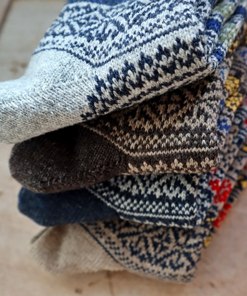 CHUP（チュプ）の「CHUP(チュプ) "QUIET FOREST(クワイエットフォレスト)" ウールソックス　数量限定生産（ソックス/靴下・レディース・ベージュ/インディゴブルー/ライトグレー/ブラウン・SMALL/MEDIUM）」の8枚目の写真