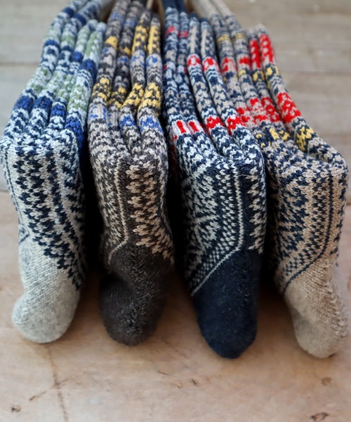 CHUP（チュプ）の「CHUP(チュプ) "QUIET FOREST(クワイエットフォレスト)" ウールソックス　数量限定生産（ソックス/靴下・レディース・ベージュ/インディゴブルー/ライトグレー/ブラウン・SMALL/MEDIUM）」の9枚目の写真