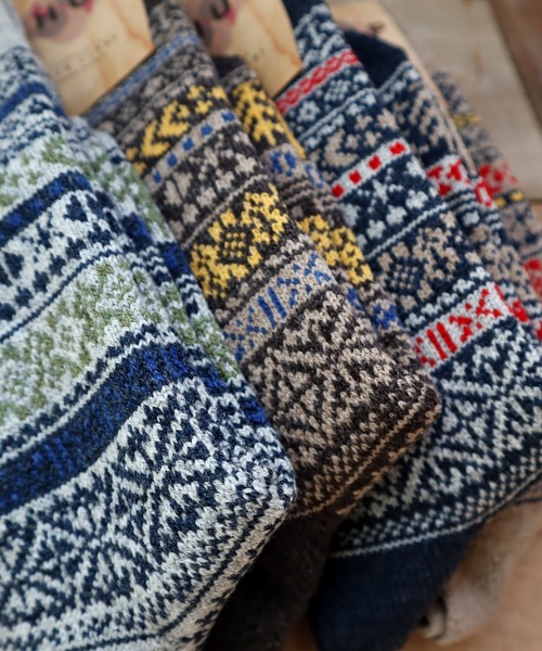 CHUP（チュプ）の「CHUP(チュプ) "QUIET FOREST(クワイエットフォレスト)" ウールソックス　数量限定生産（ソックス/靴下・レディース・ベージュ/インディゴブルー/ライトグレー/ブラウン・SMALL/MEDIUM）」の10枚目の写真