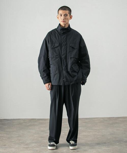 ATON ブルゾン　4 ATON ブルゾン アウター (エイトン)HARD LINEN | UTILITY JACKET