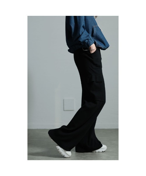 Sawa a la mode(サワアラモード)の「ニットカーゴパンツ(カーゴパンツ・レディース・グレー/ブラック・FREE)」の11枚目の写真