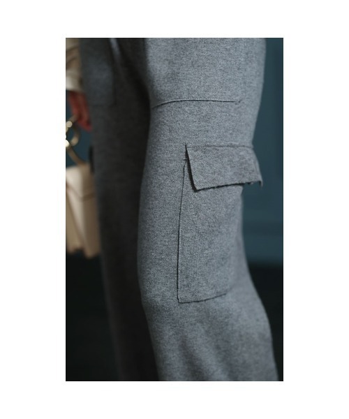 Sawa a la mode(サワアラモード)の「ニットカーゴパンツ(カーゴパンツ・レディース・グレー/ブラック・FREE)」の19枚目の写真