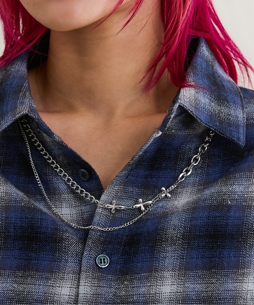 Ellno Loset（エルノロゼット）の「ニレンチェーンネックレス（ネックレス・メンズ・シルバー・FREE）」の3枚目の写真