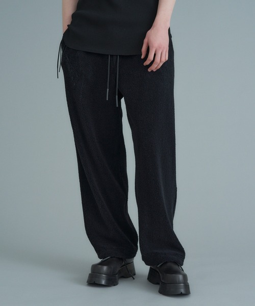 onegravity（ワングラビティ）の「onegravity / テディジャージー ワイドイージーパンツ（スウェットパンツ・メンズ・ブラック/ライトグレー・LARGE/MEDIUM/SMALL/X-LARGE）」の5枚目の写真