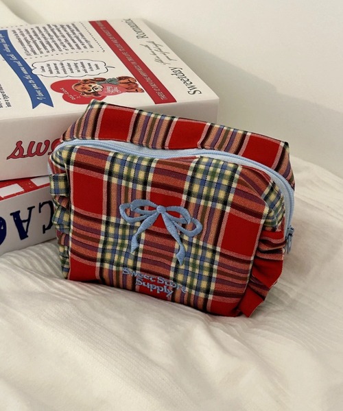 ゆきちゃん様☆コヤンイサムチョン☆大きめころりんポーチ リボン刺繍