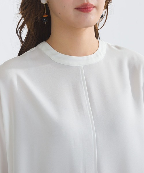 PICCIN(ピッチン)の「前後2wayストレッチドルマンブラウス(シャツ/ブラウス・レディース・オフホワイト/ブラック/サックスブルー・M)」の10枚目の写真