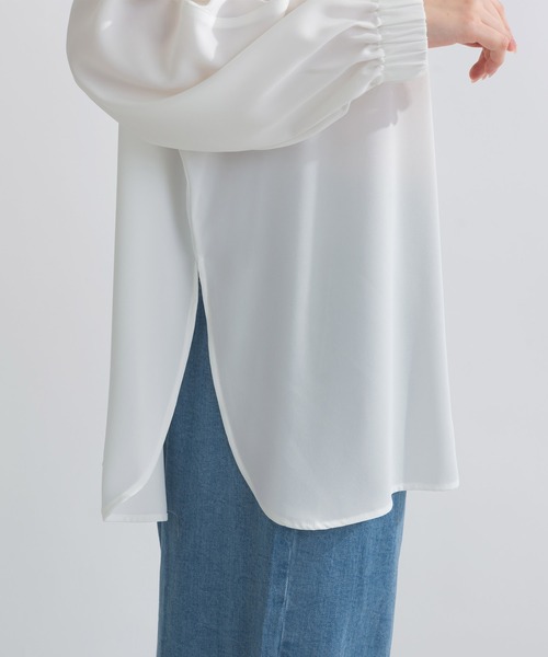PICCIN(ピッチン)の「前後2wayストレッチドルマンブラウス(シャツ/ブラウス・レディース・オフホワイト/ブラック/サックスブルー・M)」の18枚目の写真
