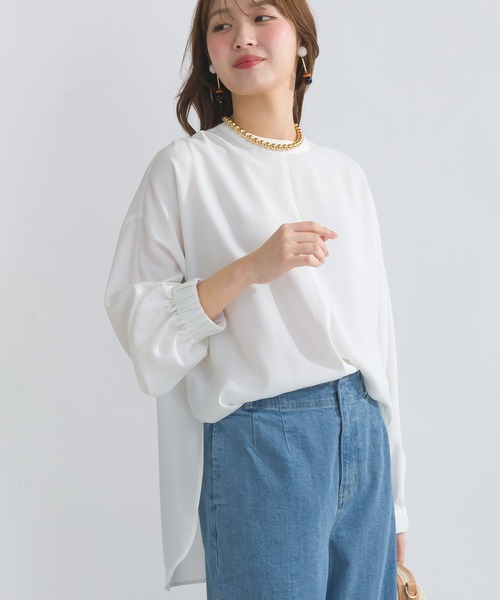 PICCIN(ピッチン)の「前後2wayストレッチドルマンブラウス(シャツ/ブラウス・レディース・オフホワイト/ブラック/サックスブルー・M)」の21枚目の写真
