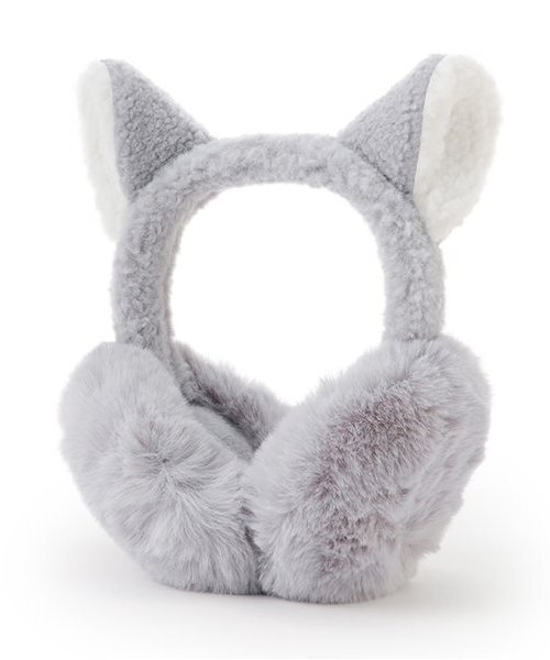 LOVETOXIC（ラブトキシック）の「ネコミミイヤマフ（イヤーマフ・キッズ・ブラック/アイボリー/グレー・F）」の3枚目の写真