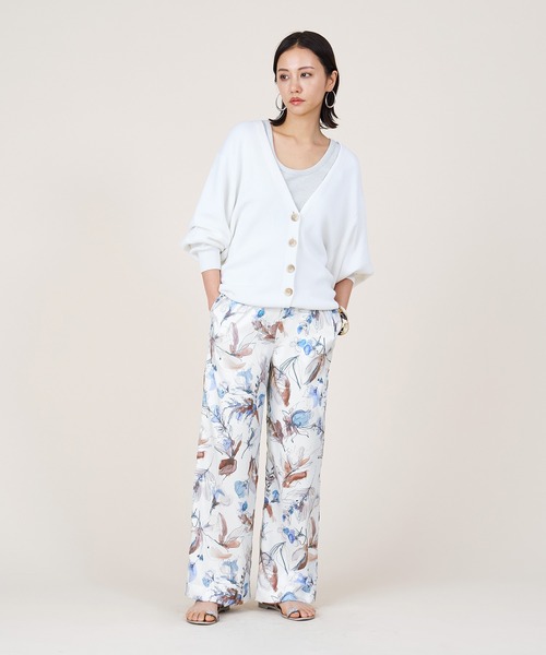 パンツ Drawer SUMMER flower print drost pants セール】【marmors】flower print straight pants（その他パンツ