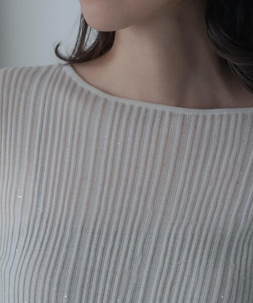 GALLEST（ギャレスト）の「シアースパンコールニット（ニット/セーター・レディース・ホワイト/グリーン/ピンク系/グレー/ブラック・38）」の9枚目の写真