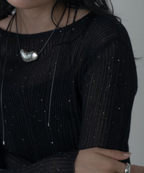 GALLEST（ギャレスト）の「シアースパンコールニット（ニット/セーター・レディース・ホワイト/グリーン/ピンク系/グレー/ブラック・38）」の16枚目の写真