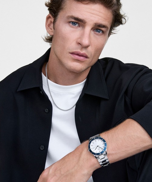 セール】Iconic Paradigma Link 40MM シルバー／ブラック（アナログ