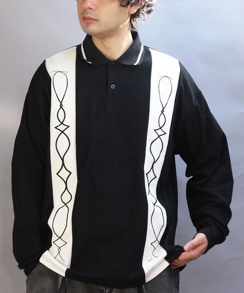 ８(eight)（エイト）の「切替刺繍ポロシャツ（ポロシャツ・メンズ・オフホワイト/ブラック・MEDIUM/LARGE）」の14枚目の写真