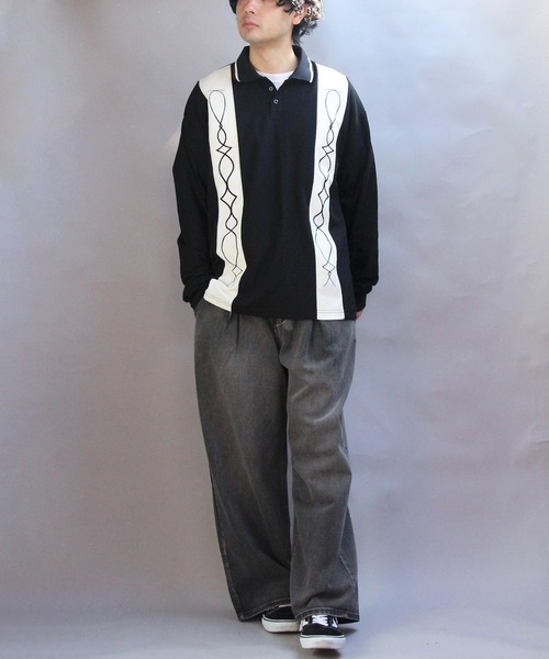 ８(eight)（エイト）の「切替刺繍ポロシャツ（ポロシャツ・メンズ・オフホワイト/ブラック・MEDIUM/LARGE）」の20枚目の写真