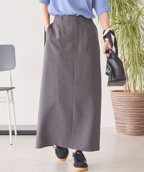 AMERICAN HOLIC（アメリカンホリック）の「イージーケアスリットタイトスカート（スカート・レディース・キャメル/杢グレー・L/M/S）」の14枚目の写真