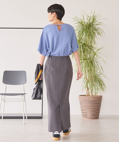 AMERICAN HOLIC（アメリカンホリック）の「イージーケアスリットタイトスカート（スカート・レディース・キャメル/杢グレー・L/M/S）」の16枚目の写真