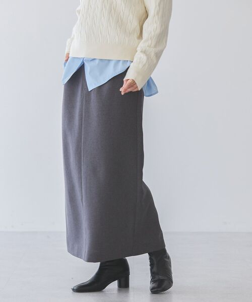 AMERICAN HOLIC（アメリカンホリック）の「イージーケアスリットタイトスカート（スカート・レディース・キャメル/杢グレー・L/M/S）」の18枚目の写真