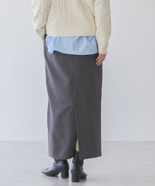 AMERICAN HOLIC（アメリカンホリック）の「イージーケアスリットタイトスカート（スカート・レディース・キャメル/杢グレー・L/M/S）」の19枚目の写真