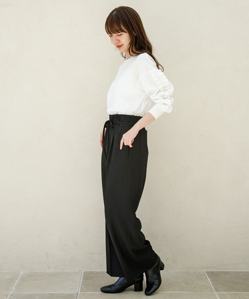 URBAN RESEARCH Sonny Label(アーバンリサーチサニーレーベル)の「『WEB限定』フリルスリーブプルオーバー(Tシャツ/カットソー・レディース・オフホワイト/ブラック・FREE)」の19枚目の写真