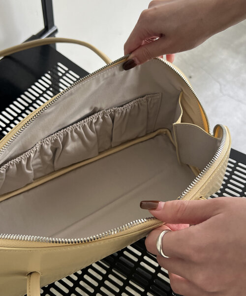 CAPRICIEUX LE'MAGE（カプリシューレマージュ）の「〈ADD CULUMN/アドカラム〉FIGRE BOSTONVINTAGEバッグ（ボストンバッグ・レディース・イエロー/ブラック・FREE）」の17枚目の写真