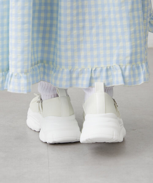 w closet（ダブルクローゼット）の「【2WAY/リボン付き】バレエ厚底シューズ（ブーツ・レディース・ピンク/ブラック/オフホワイト・SMALL/MEDIUM/LARGE）」の10枚目の写真