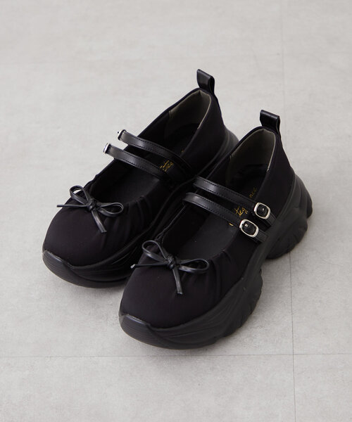 w closet（ダブルクローゼット）の「【2WAY/リボン付き】バレエ厚底シューズ（ブーツ・レディース・ピンク/ブラック/オフホワイト・SMALL/MEDIUM/LARGE）」の12枚目の写真