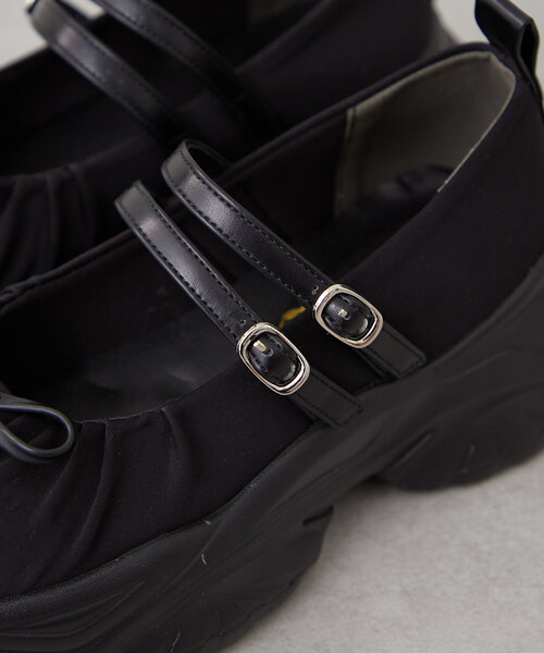 w closet（ダブルクローゼット）の「【2WAY/リボン付き】バレエ厚底シューズ（ブーツ・レディース・ピンク/ブラック/オフホワイト・SMALL/MEDIUM/LARGE）」の16枚目の写真