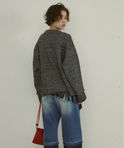 カーディガン 「ZOZO限定」TWEED KNIT JACKET レディース MIRROR STOKE カーディガン 「ZOZO限定」TWEED KNIT JACKET