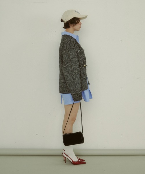 カーディガン 「ZOZO限定」TWEED KNIT JACKET レディース MIRROR STOKE カーディガン 「ZOZO限定」TWEED KNIT JACKET