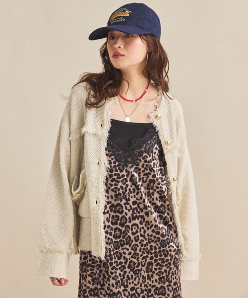 セール】【ZOZO限定】TWEED KNIT JACKET/ツイードニットジャケット