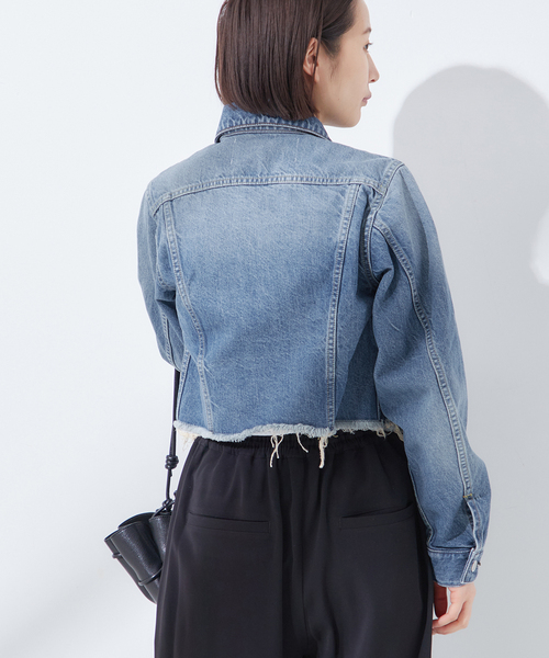 JANE SMITH】12.75oz DENIM CUT OFF TRUCKER：デニムジャケット