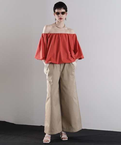 ROSE BUD（ローズバッド）の「バルーンブラウス（シャツ/ブラウス・レディース・レッド/ネイビー・ONE SIZE）」の16枚目の写真