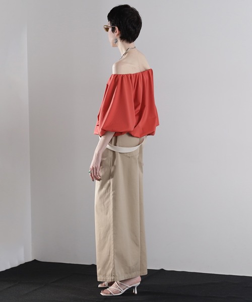 ROSE BUD（ローズバッド）の「バルーンブラウス（シャツ/ブラウス・レディース・レッド/ネイビー・ONE SIZE）」の17枚目の写真