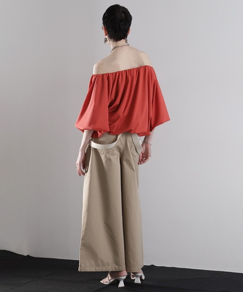 ROSE BUD（ローズバッド）の「バルーンブラウス（シャツ/ブラウス・レディース・レッド/ネイビー・ONE SIZE）」の18枚目の写真