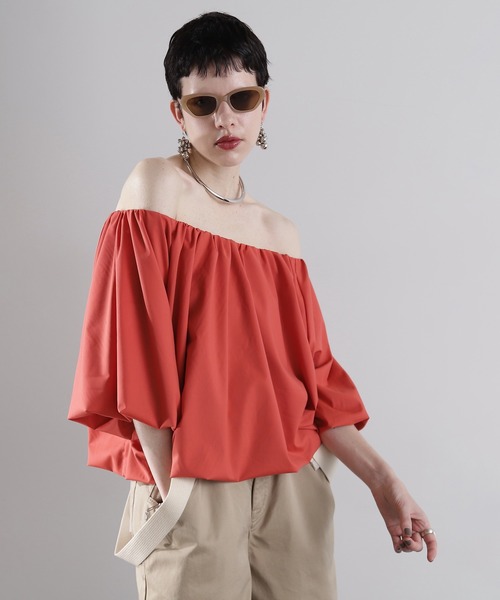 ROSE BUD（ローズバッド）の「バルーンブラウス（シャツ/ブラウス・レディース・レッド/ネイビー・ONE SIZE）」の19枚目の写真