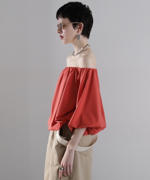 ROSE BUD（ローズバッド）の「バルーンブラウス（シャツ/ブラウス・レディース・レッド/ネイビー・ONE SIZE）」の20枚目の写真