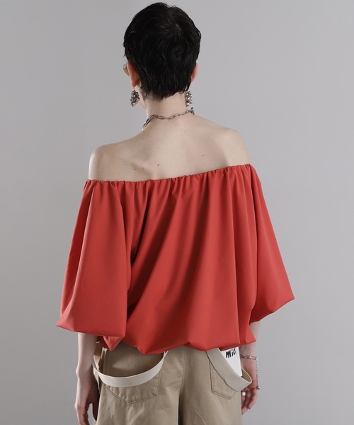 ROSE BUD（ローズバッド）の「バルーンブラウス（シャツ/ブラウス・レディース・レッド/ネイビー・ONE SIZE）」の21枚目の写真