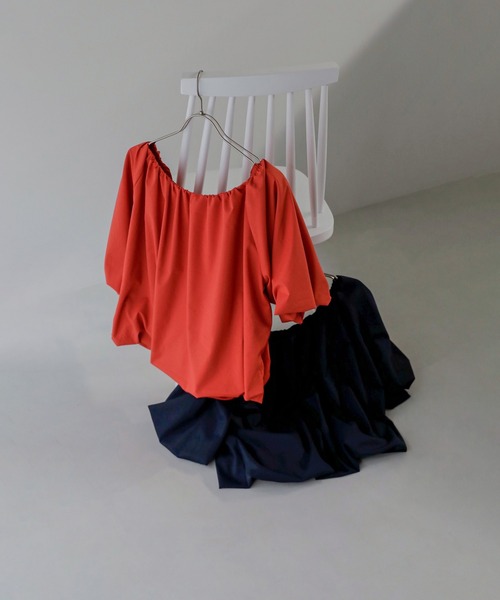 ROSE BUD（ローズバッド）の「バルーンブラウス（シャツ/ブラウス・レディース・レッド/ネイビー・ONE SIZE）」の3枚目の写真