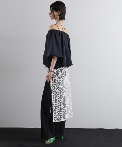 ROSE BUD（ローズバッド）の「バルーンブラウス（シャツ/ブラウス・レディース・レッド/ネイビー・ONE SIZE）」の5枚目の写真